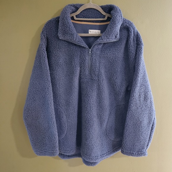 UGG Australia Jackets & Blazers - Koolaburra‎ by UGG Sherpa Fleece Bomber Jacket Blue Size Large 1/4 Zip